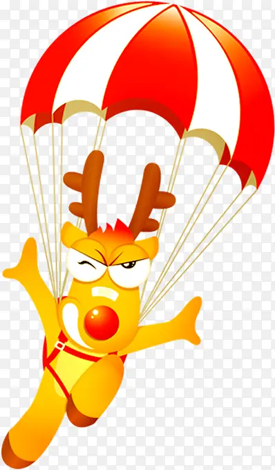 手绘红色圣诞麋鹿氢气球