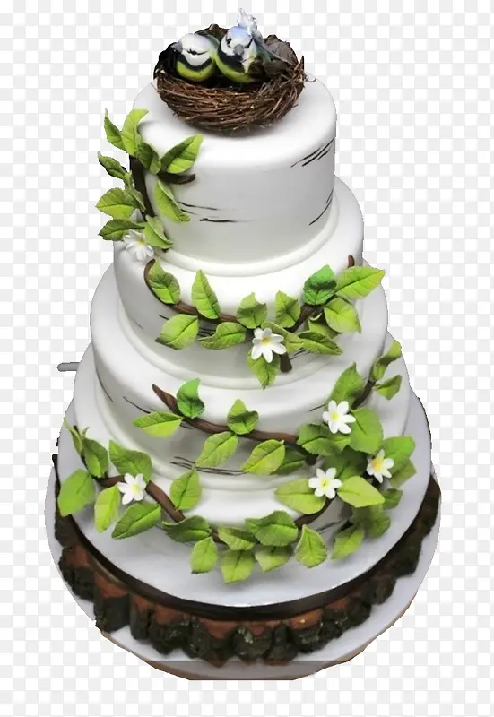 绿叶鸟窝蛋糕