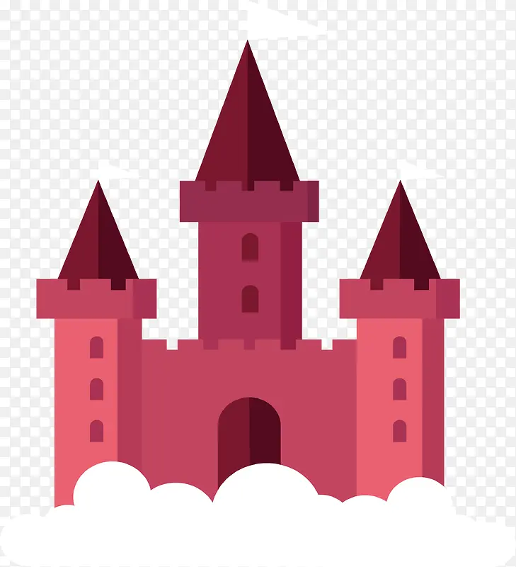 紫红色童话城堡