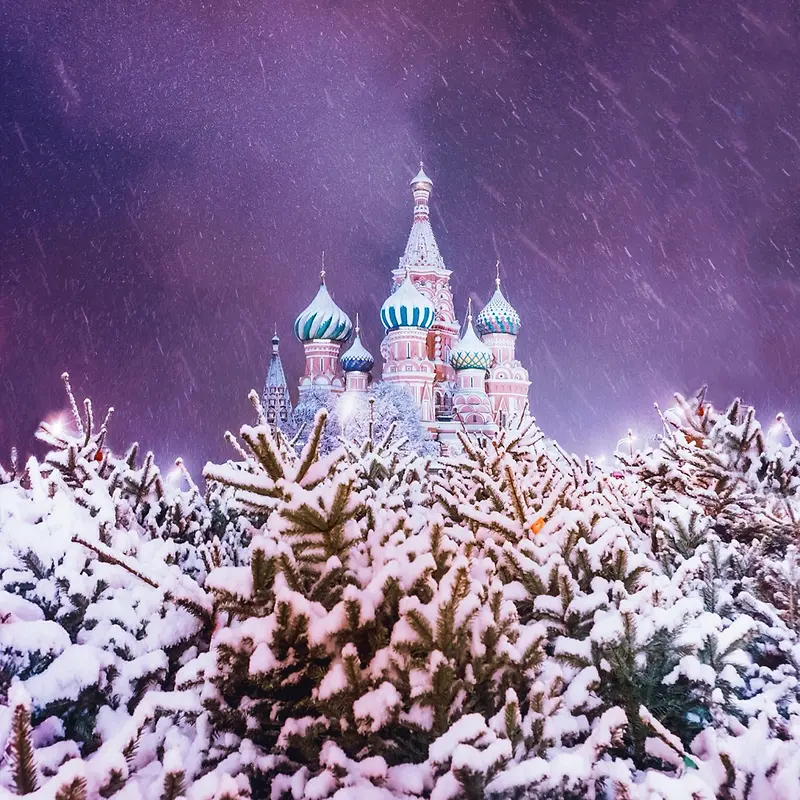 大雪纷飞城堡浪漫