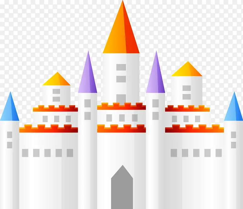 卡通白色城堡