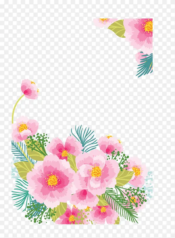 婚礼美丽粉色花丛