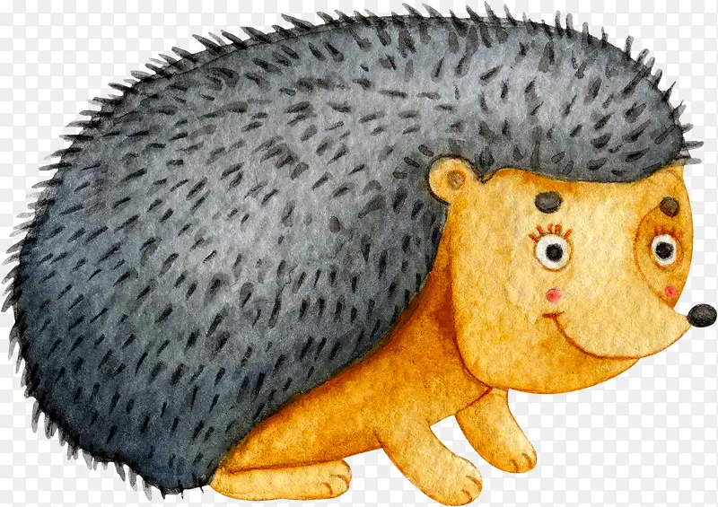 手绘可爱刺猬