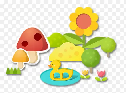卡通花卉