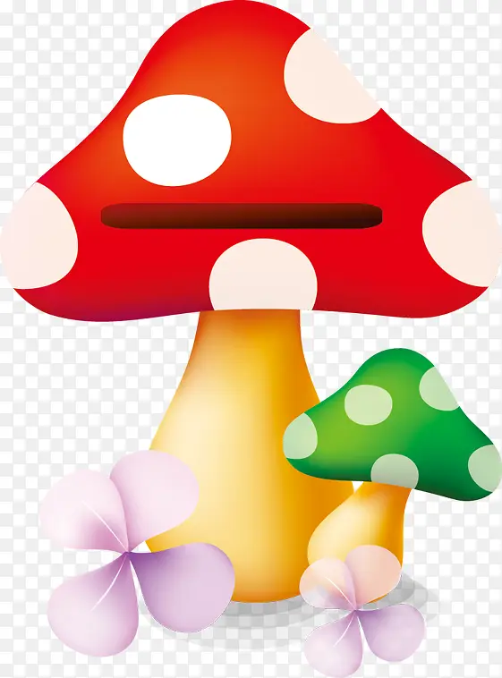 效果卡通海报蘑菇效果