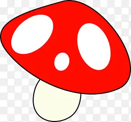 红色卡通蘑菇