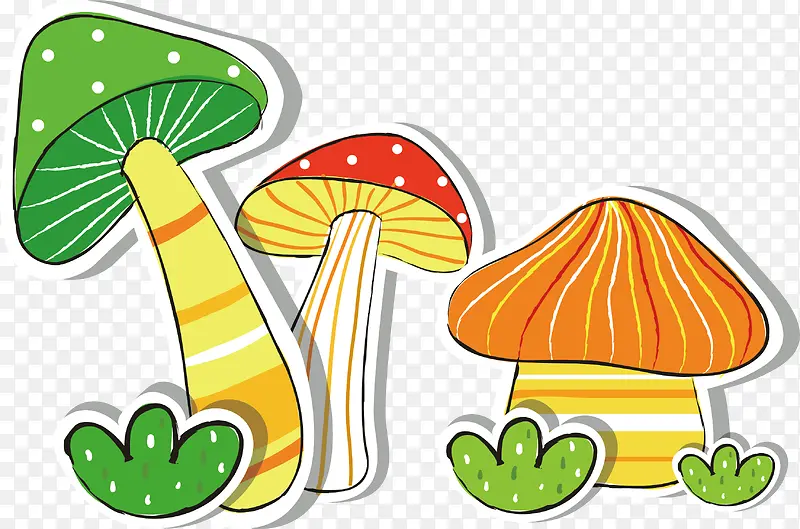 卡通小蘑菇矢量图