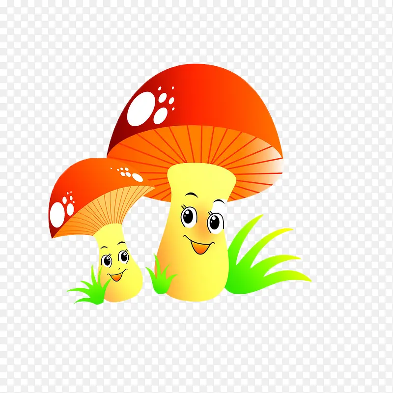 蘑菇 可爱 卡通 彩色