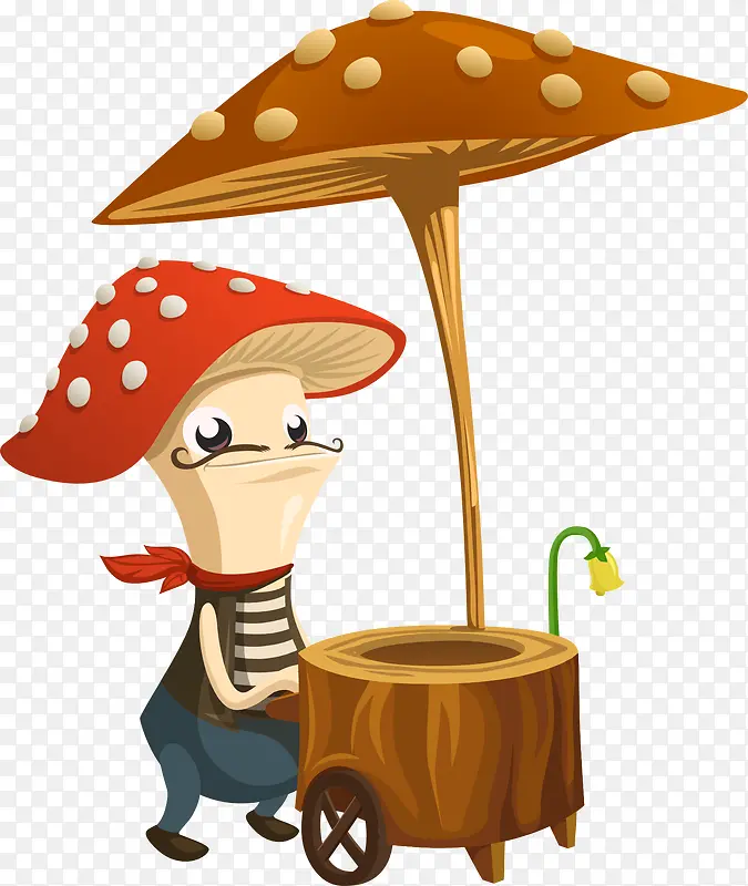 卡通蘑菇人蘑菇房子