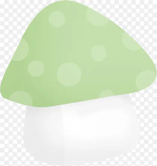 手绘绿色卡通蘑菇