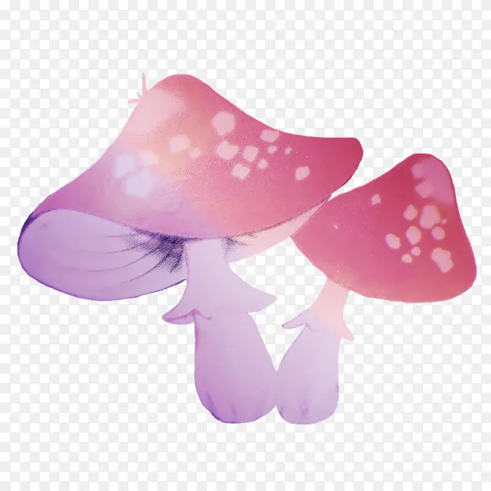 手绘红色小蘑菇图标