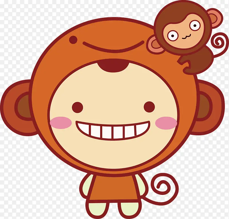可爱卡通小猴子