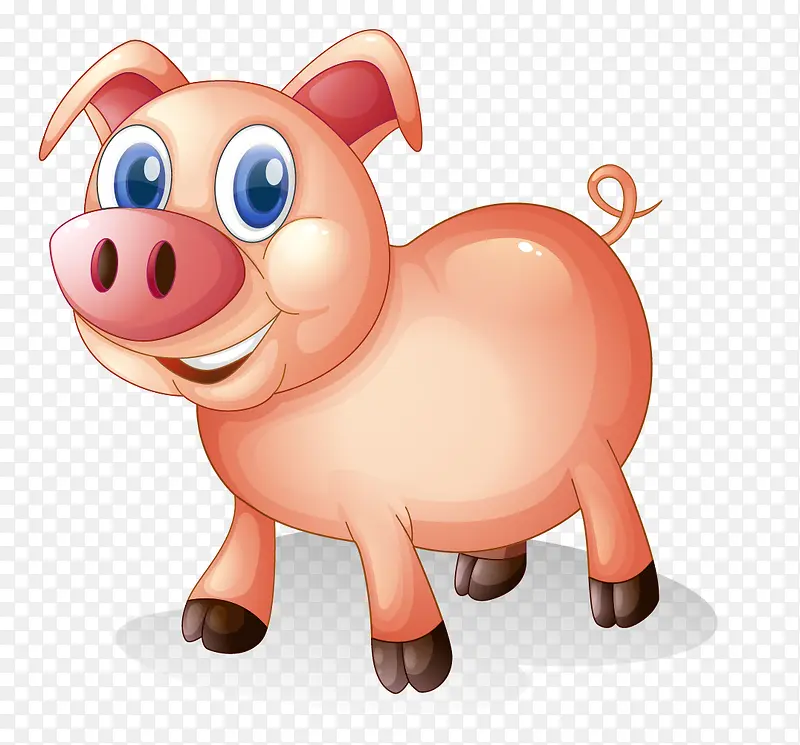 猪年动物形象猪卡通手绘