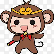 效果海报卡通七夕猴子