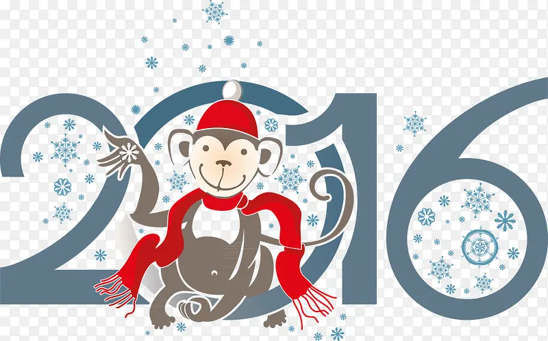 2016新年猴子字体设计