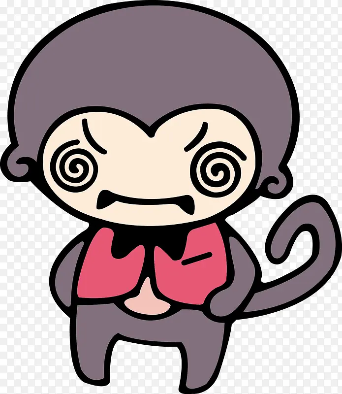矢量晕圈的猴子素材