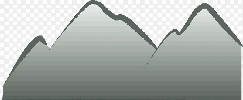 扁平化山峰矢量图