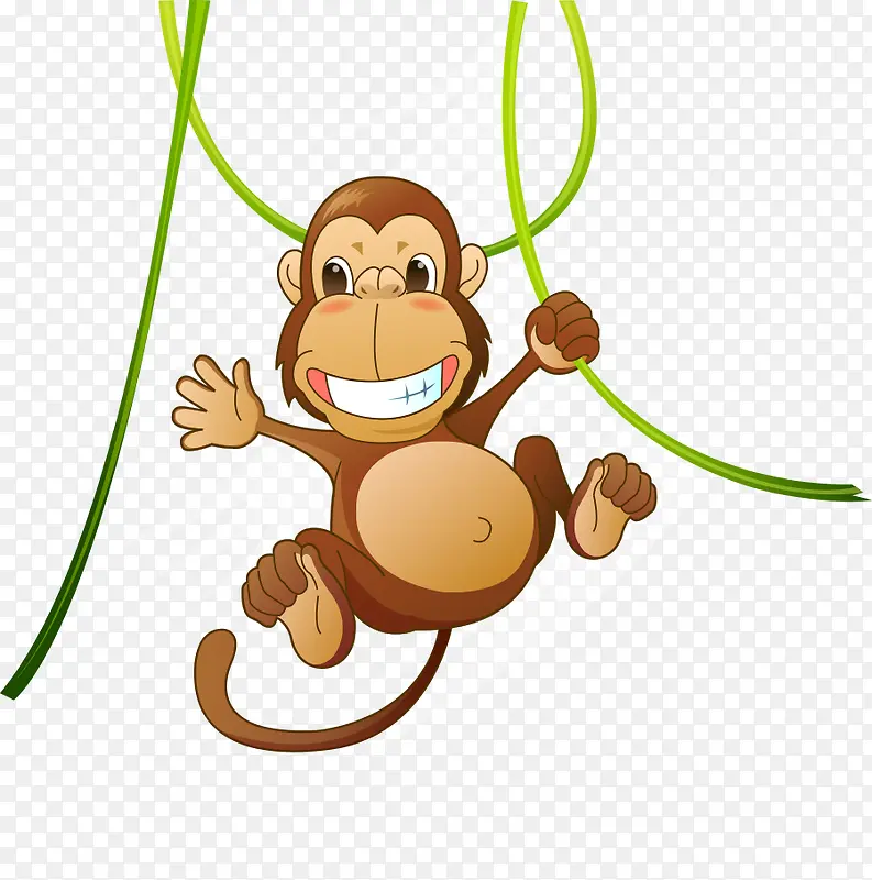 卡通可爱动物猴子