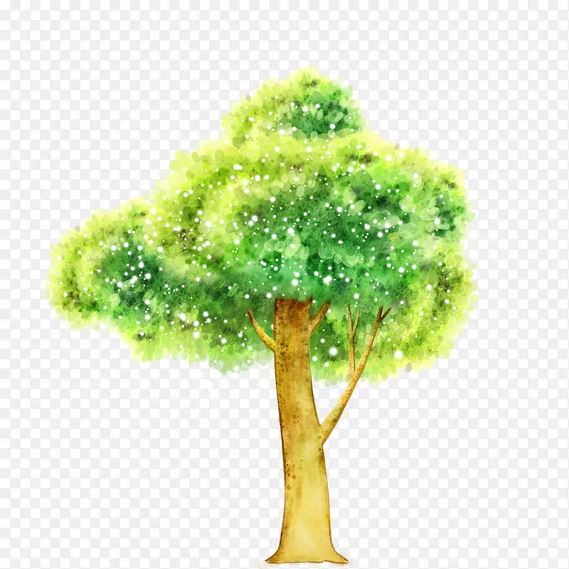 手绘卡通树
