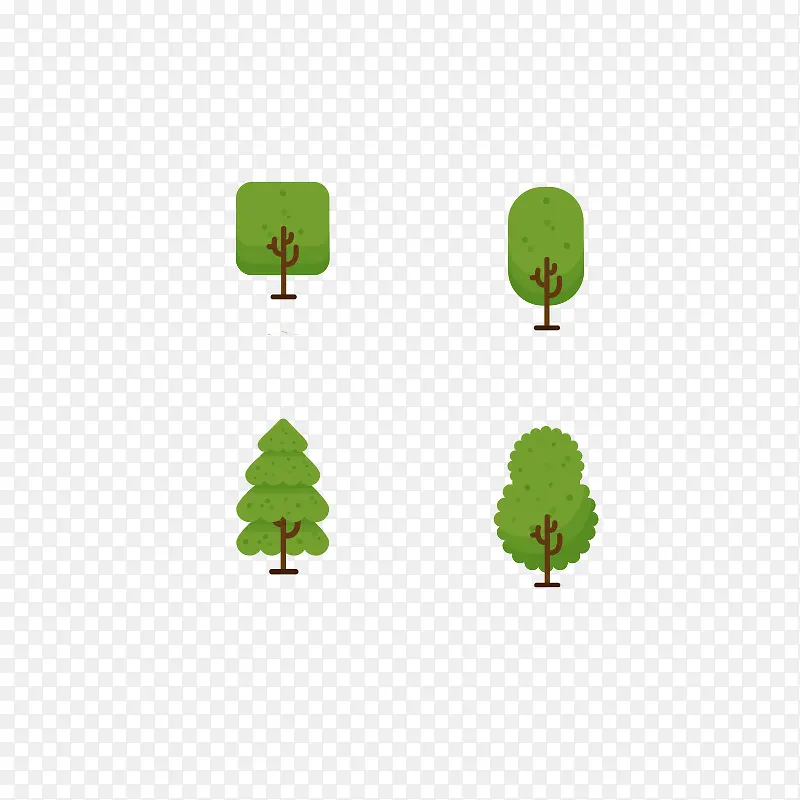 绿色树木   树木图标    植物