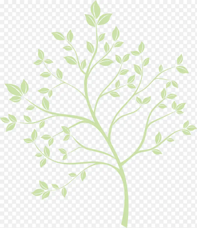 绿色树木春季海报卡通素材