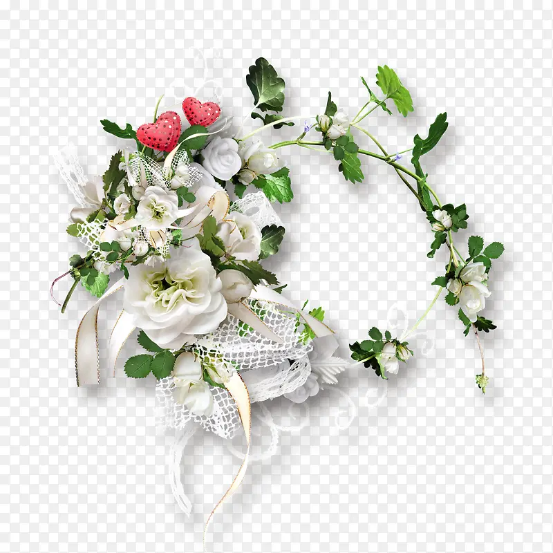 美丽白色花朵装饰