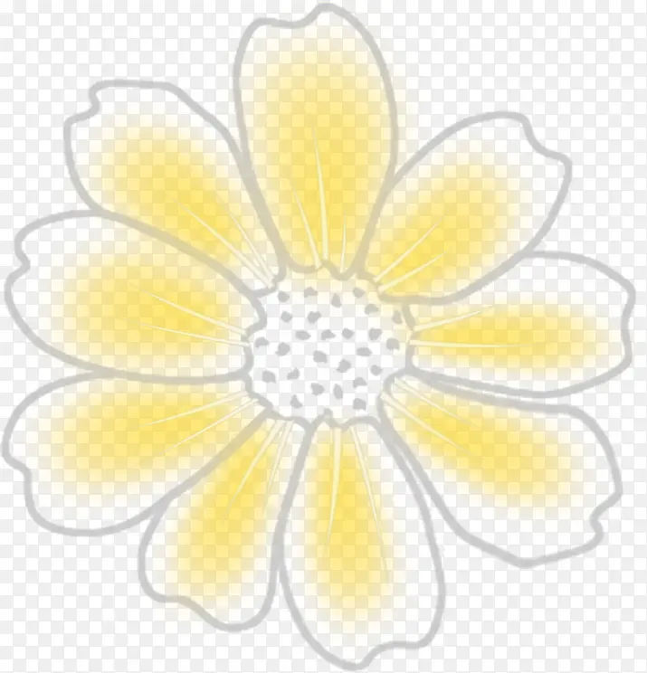 白色朦胧花朵创意装饰