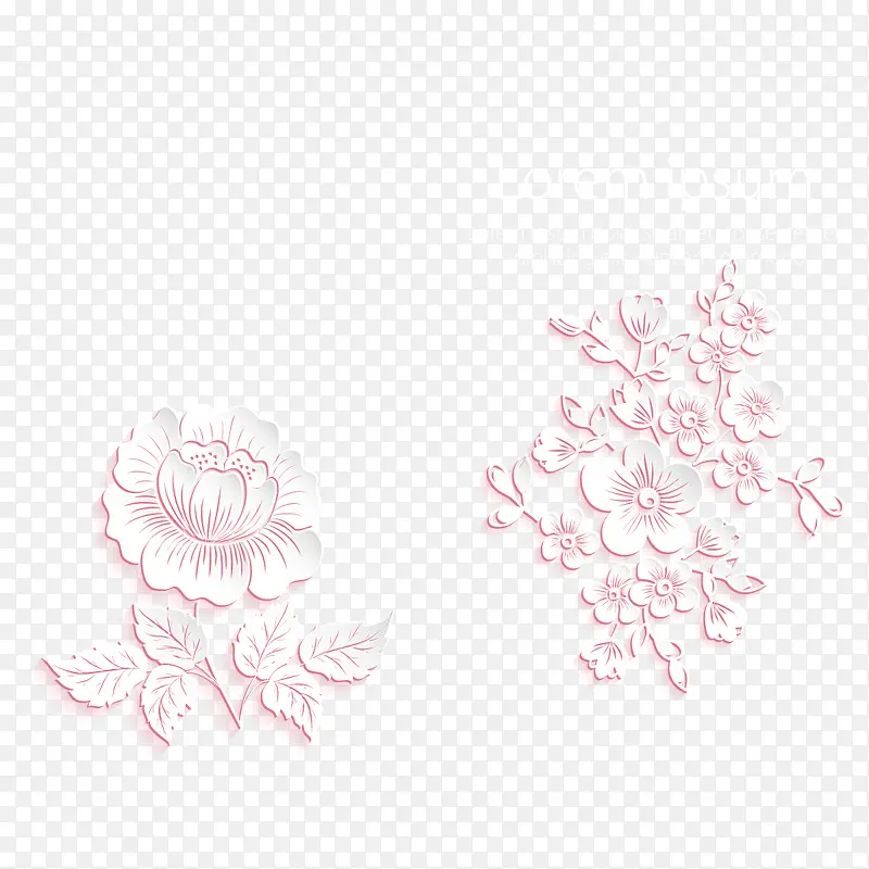 矢量纸剪花