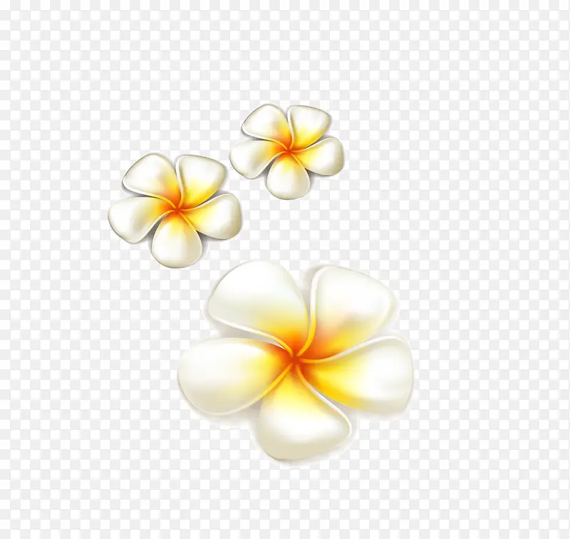 白色手绘花朵卡通