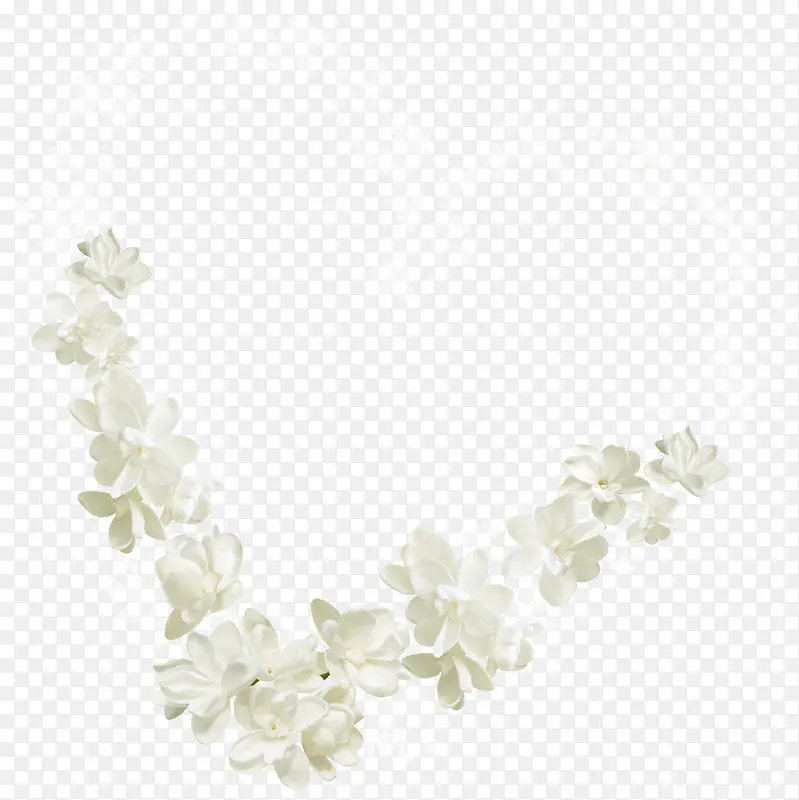 白色直角花朵