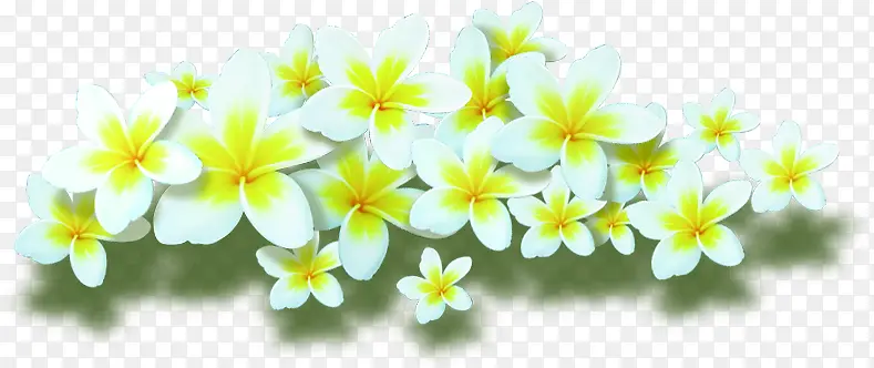 白色卡通花朵装饰春天