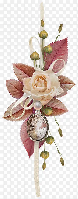 白色玫瑰花花朵装饰