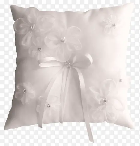 白色花朵蝴蝶抱枕