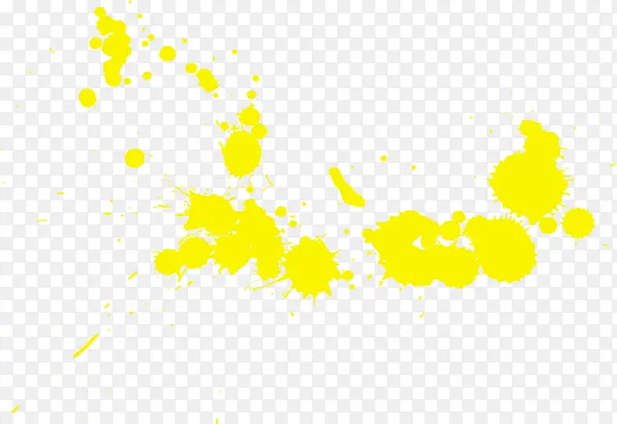 黄色墨迹斑点海报
