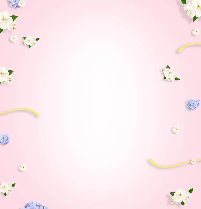 白色花朵粉色背景