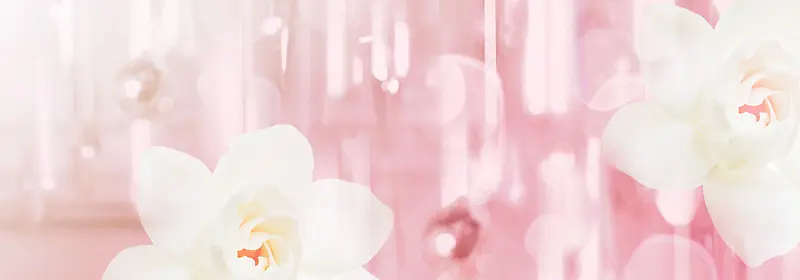 粉色梦幻白色花朵