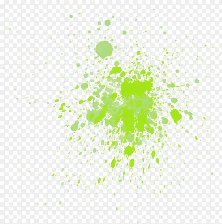 绿色喷溅墨迹装饰