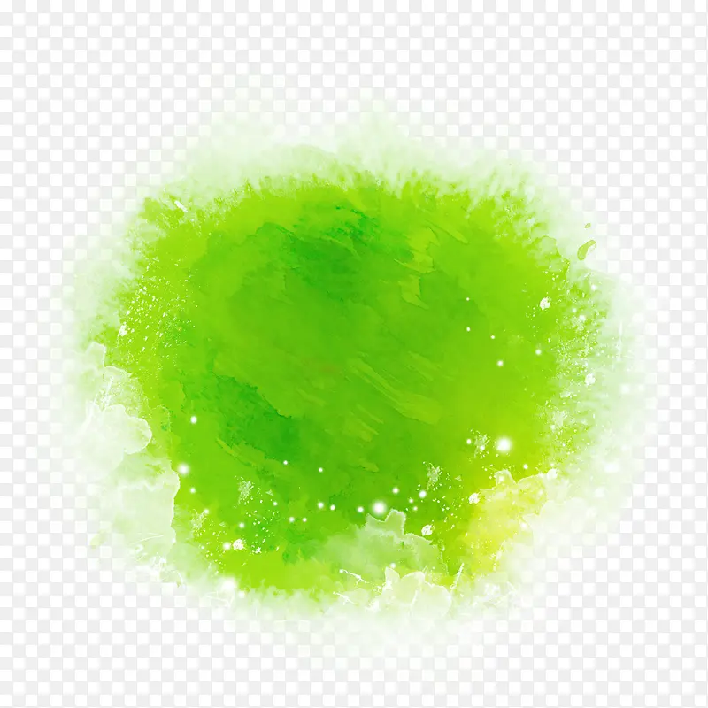绿色清新艺术墨迹