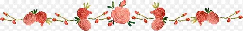 手绘粉色植物花朵装饰边框