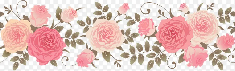 粉色玫瑰花矢量素材
