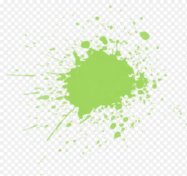 手绘绿色环保墨迹创意