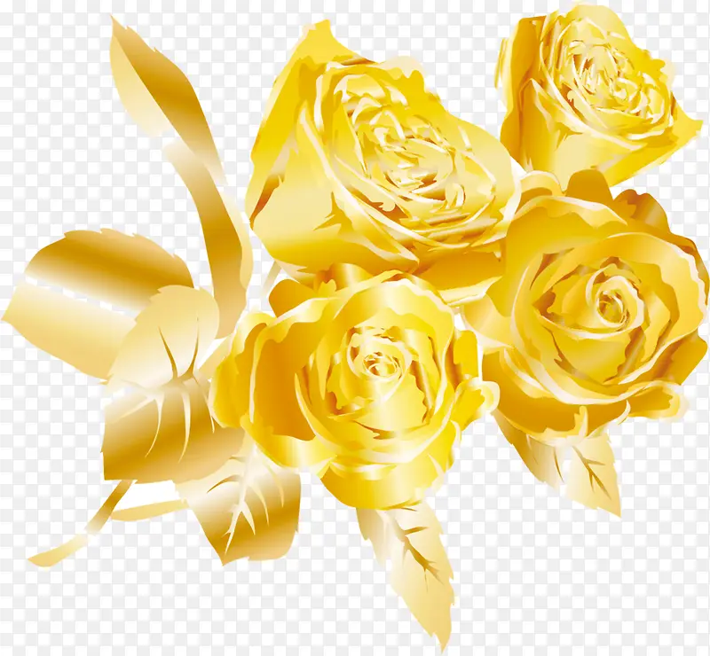 黄金色玫瑰花