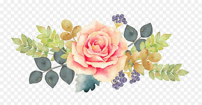 水彩鲜花