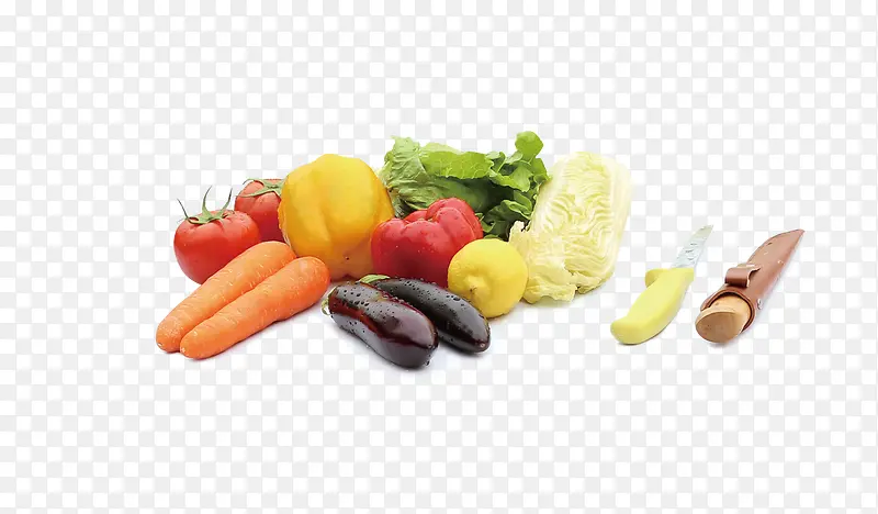 新鲜蔬菜水果刀