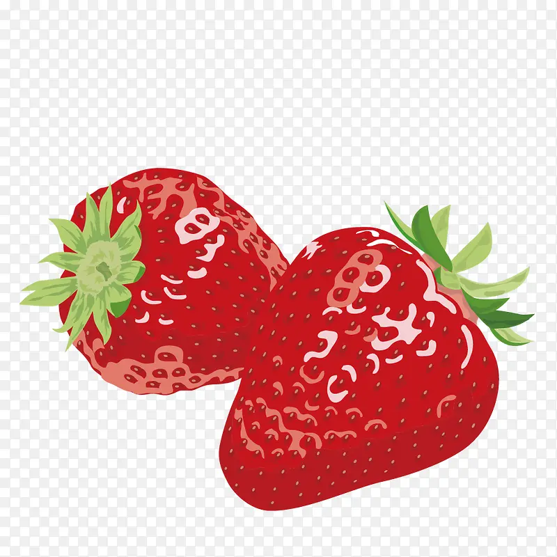 美味的红色草莓简图