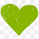 绿色的心形符号图标