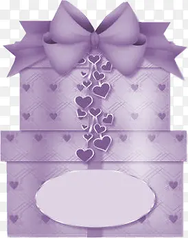 紫色一摞礼盒装饰