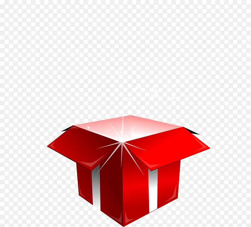 手绘红色圣诞节礼盒装饰