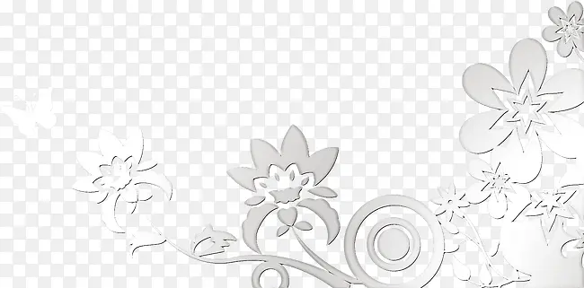 银色花纹边角