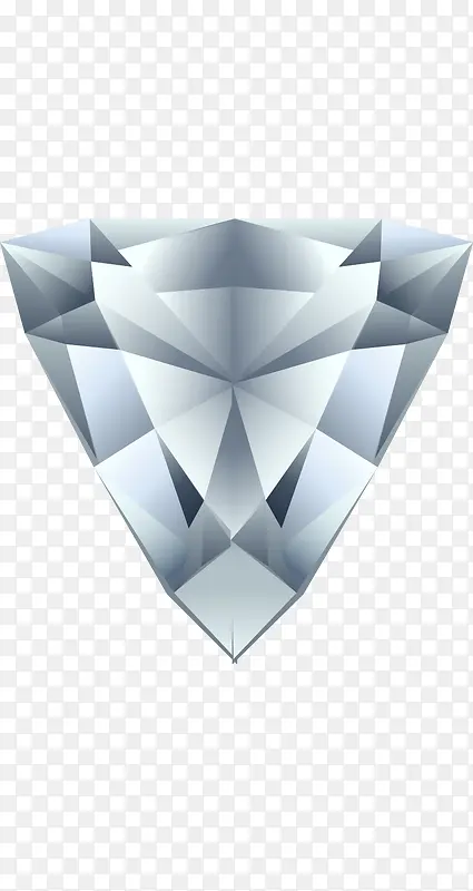 矢量银色钻石立体